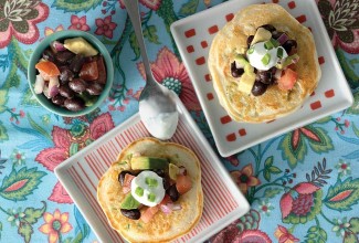 Corn and Scallion Sourdough Pancakes