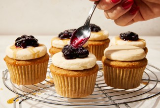 Blueberry Pancake Cupcakes