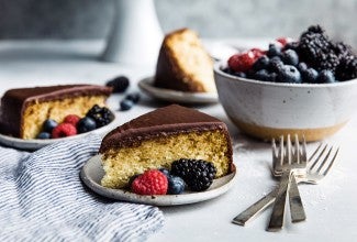 Classic Yellow Cake with Fudge Frosting