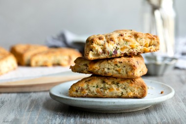 Gluten-Free Bacon-Cheddar-Chive Scones