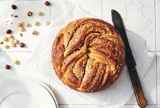 Hazelnut-Filled Brioche Twist