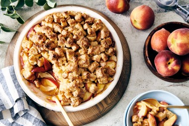 Just Too Easy Peach Cobbler