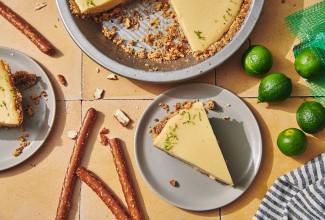 Key Lime Pie with a Pretzel Crust 