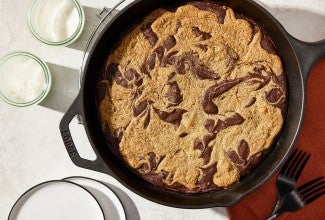 Maple Tahini Chocolate Skillet Cake 