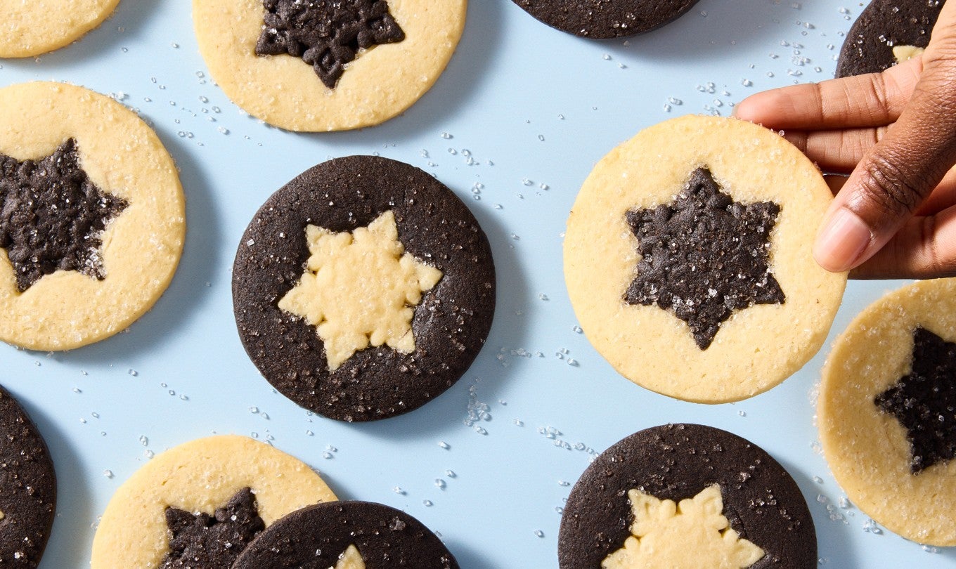 Two-Tone Festive Sugar Cookies