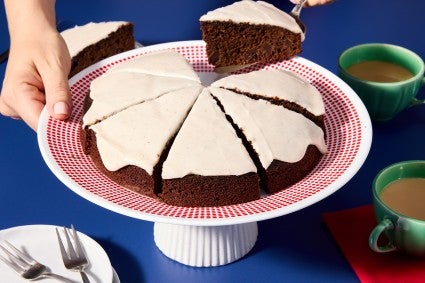 Glazed Chocolate Gingerbread Cake