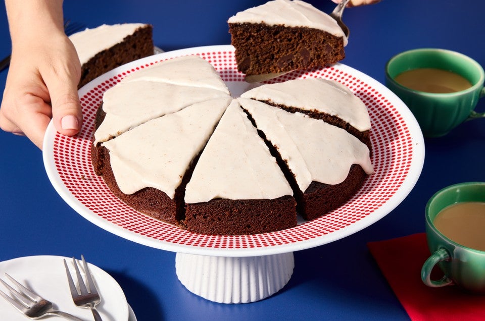 Glazed Chocolate Gingerbread Cake - select to zoom