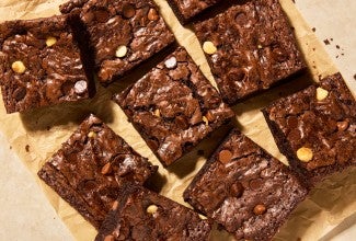 Fudgy brownies made with sourdough discard