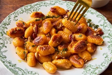 Sweet Potato Gnocchi on a decorative plate